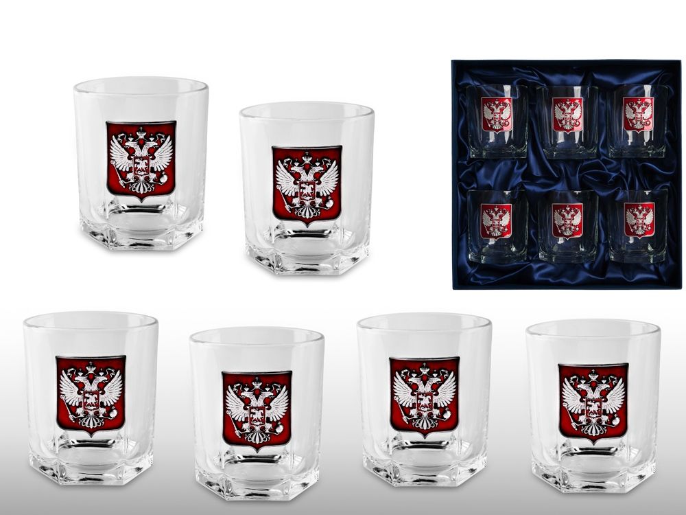 картинка Набор стаканов для виски Российский стиль от супермаркета Рекламы+