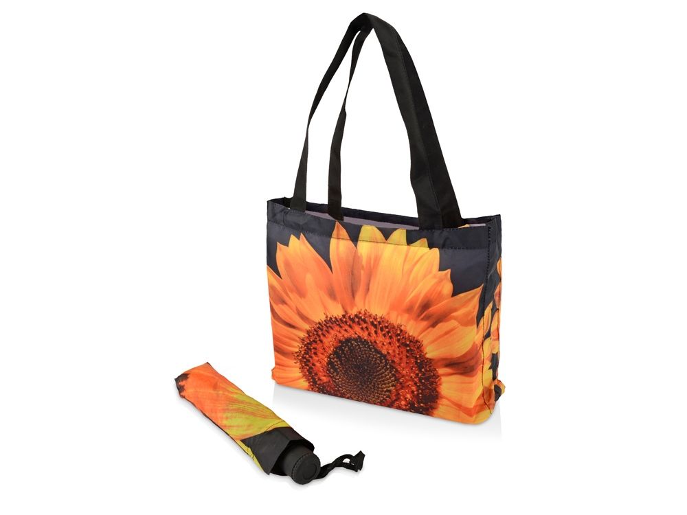 картинка Набор Роза: зонт складной полуавтоматический и сумка для шопинга от супермаркета Рекламы+