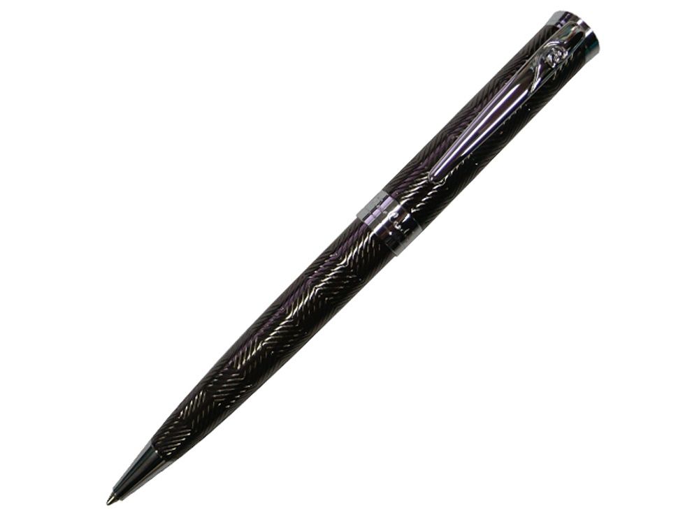 Ручка шариковая Avantage, оружейный хром, черная