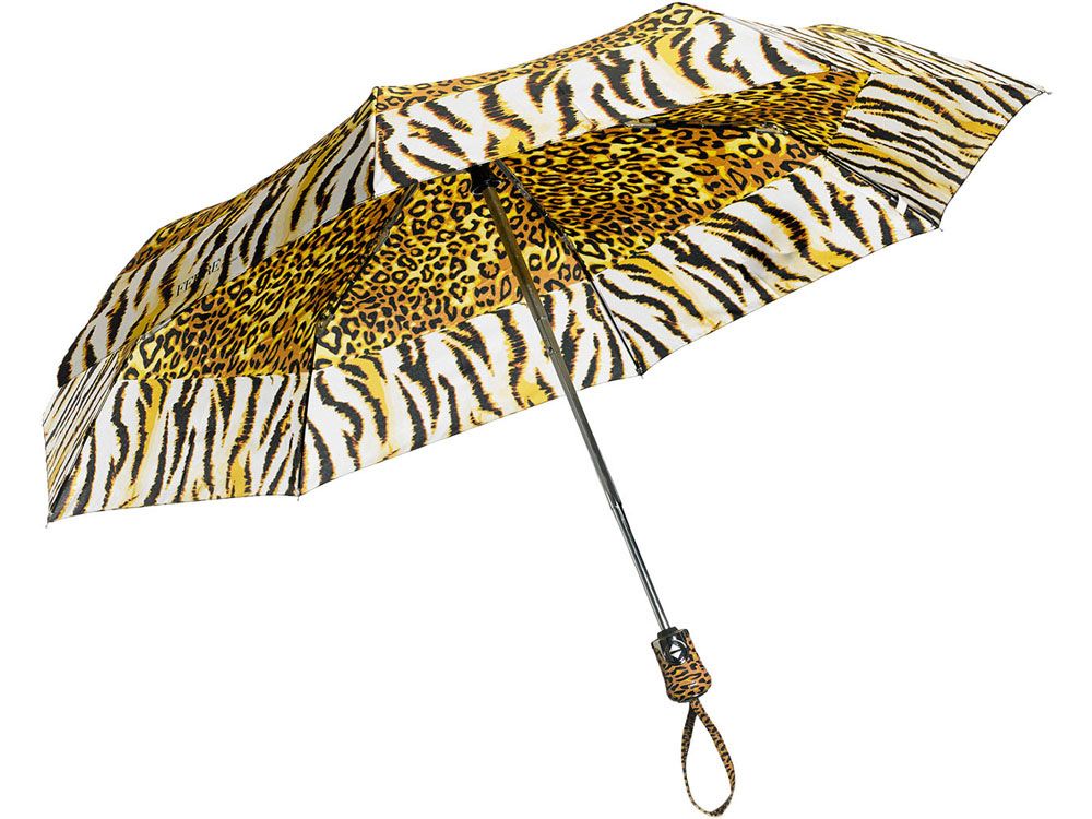 Зонт складной Ferre Milano автомат, леопард